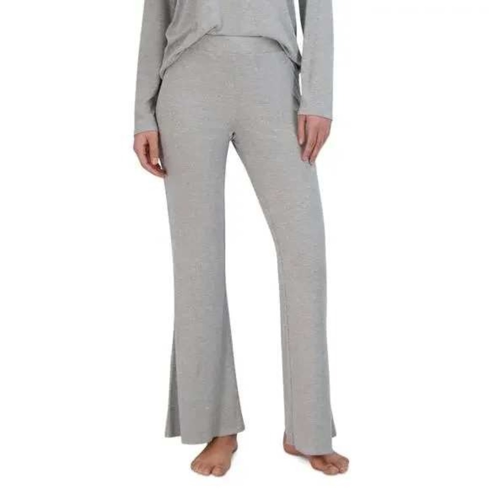Steve Madden Women's Gray Ribbed Knit‎ Flare Leg Lounge Pants Comfy Sm /#8011